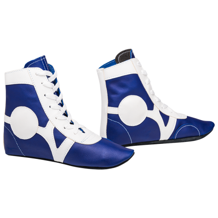Купить Обувь для самбо SM-0102, кожа, синий Rusco в Лыскове 